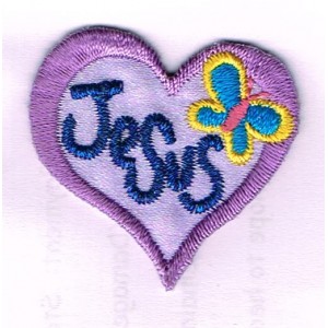 Iron-on Patch - Jesus In Purple Heart